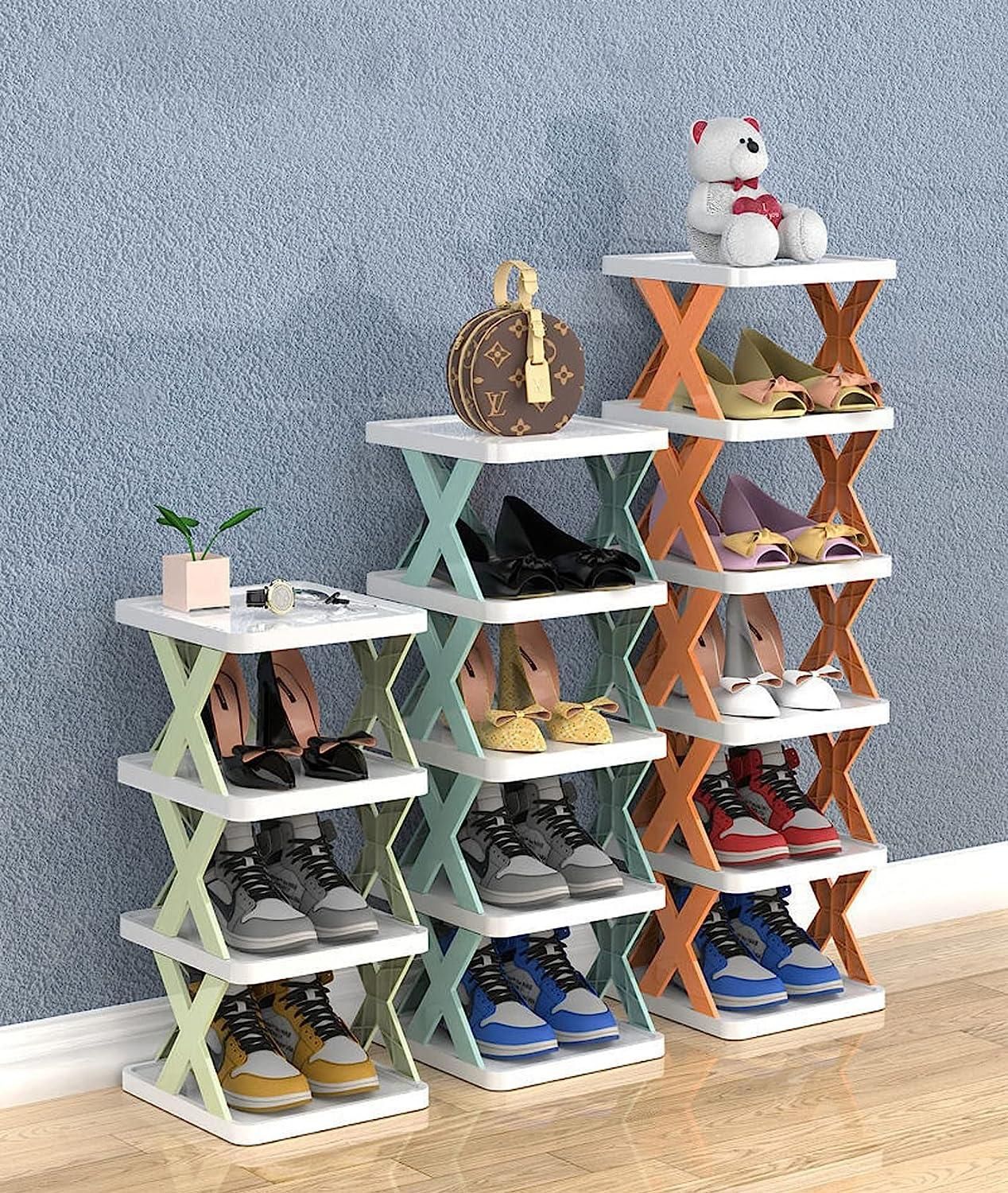 X Shape Shoe Shelf - 6 Layers