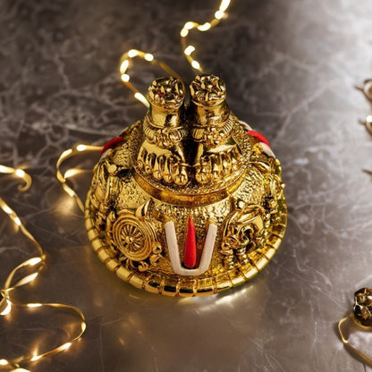 Lord Balaji Charan Paduka - 24K Gold Plated